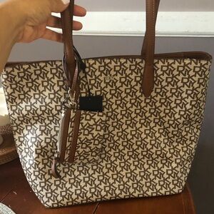 Brown Monogram Tote Bag